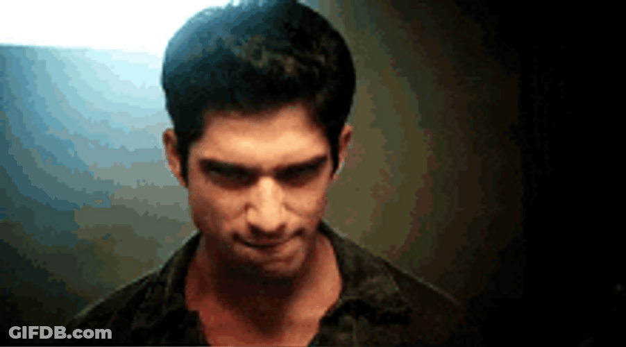 Scott McCall Teen Wolf Growling Werewolf Face GIF