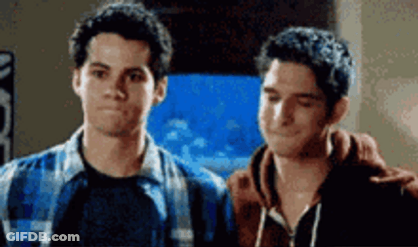 Scott McCall Teen Wolf Laughing With Stiles Stilinski GIF