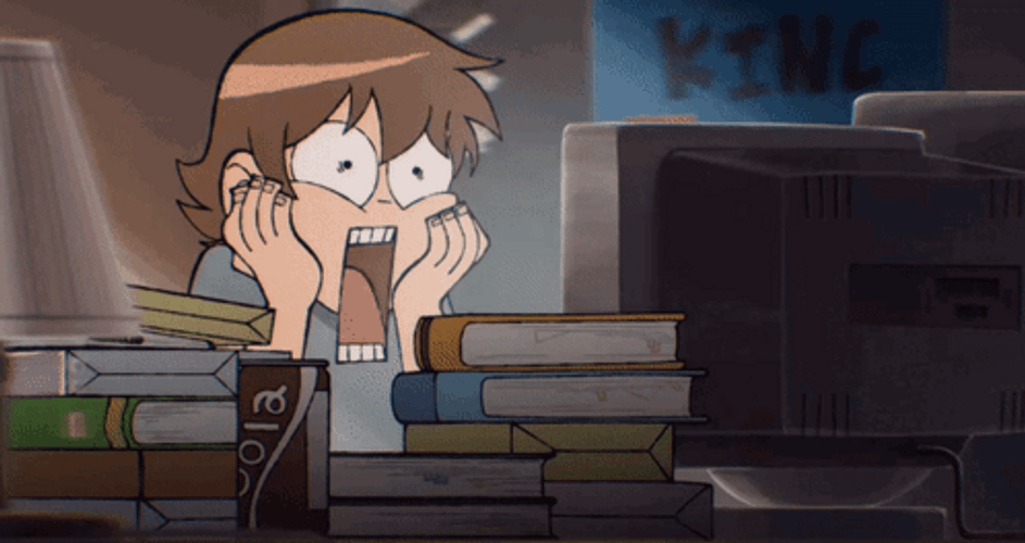 Scott Pilgrim On Books GIF
