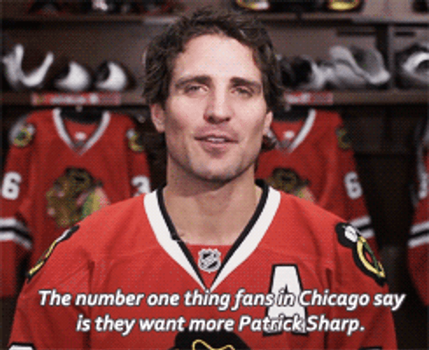 Scott Tobias Talking About Patrick Sharp GIF