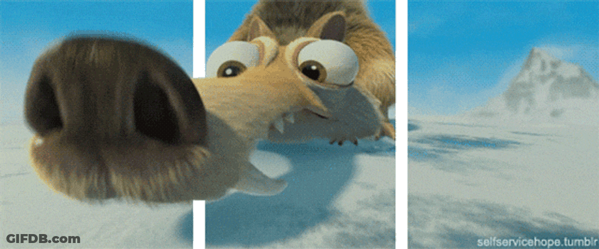 Scrat Searching For Nuts In Ice Age GIF