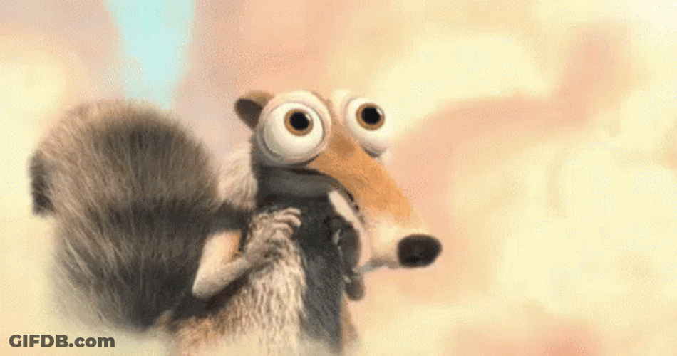 Scrat Seeing Big Acorn GIF