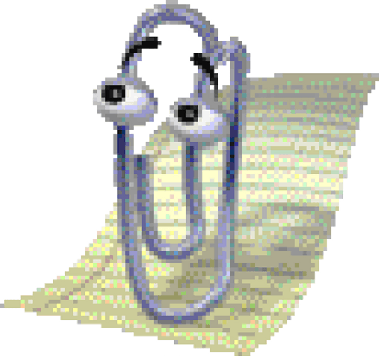 Scratching Cartoon Clippy GIF