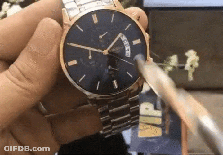 Scratching Glass Of Wrist Watch GIF