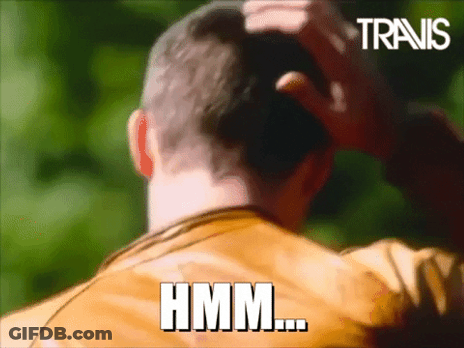 Scratching Head Hmm GIF