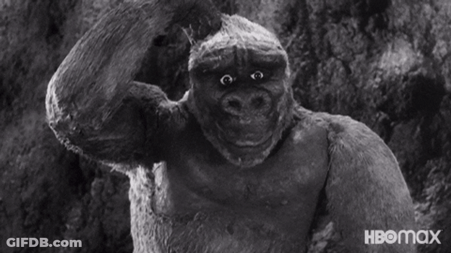 Scratching Head I Don't Know King Kong GIF