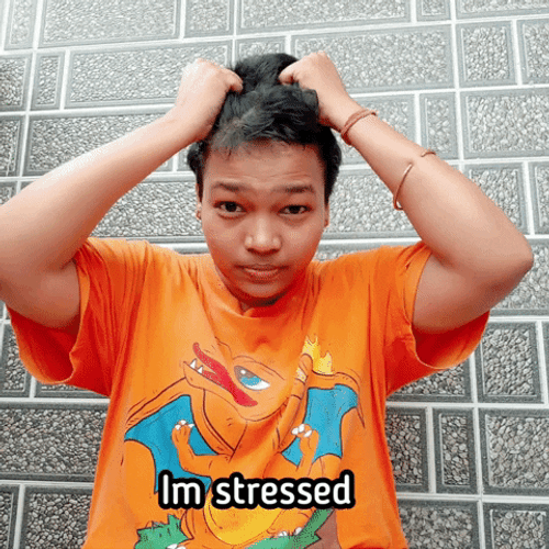 Scratching Head I'm Stressed GIF