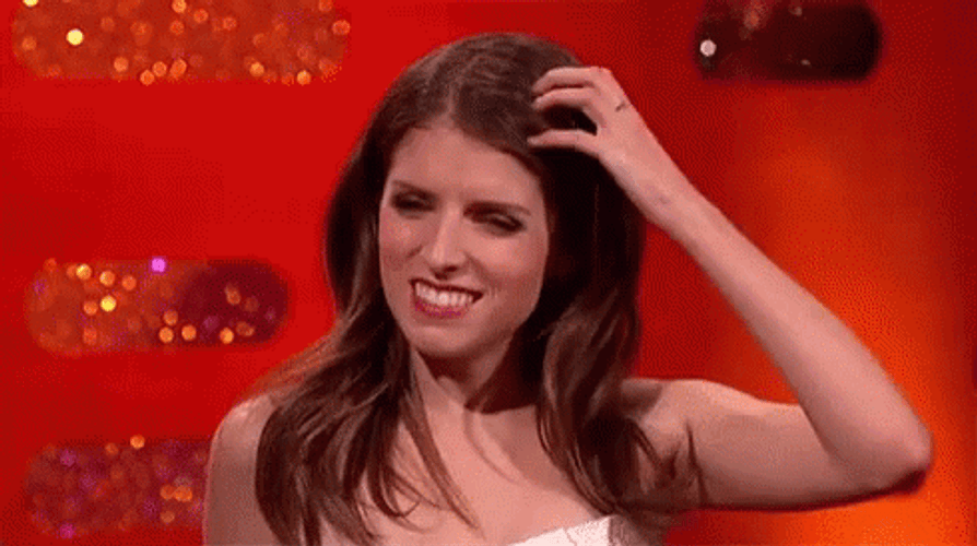 Scratching My Head Anna Kendrick GIF
