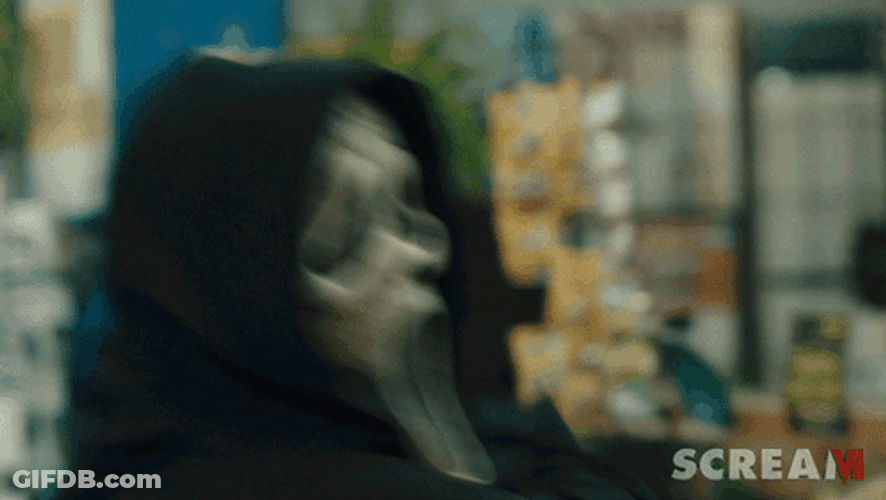 Scream 6 Ghostface Losing In Eager GIF