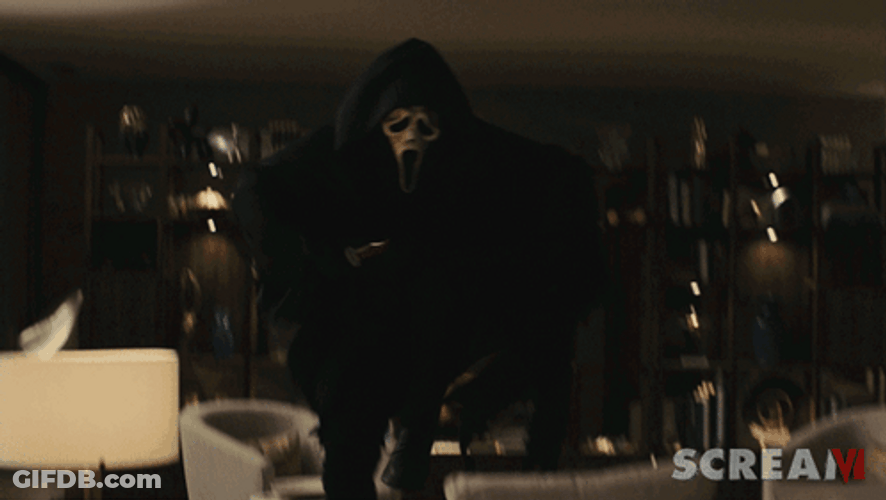Scream 6 Jumping Ghostface GIF