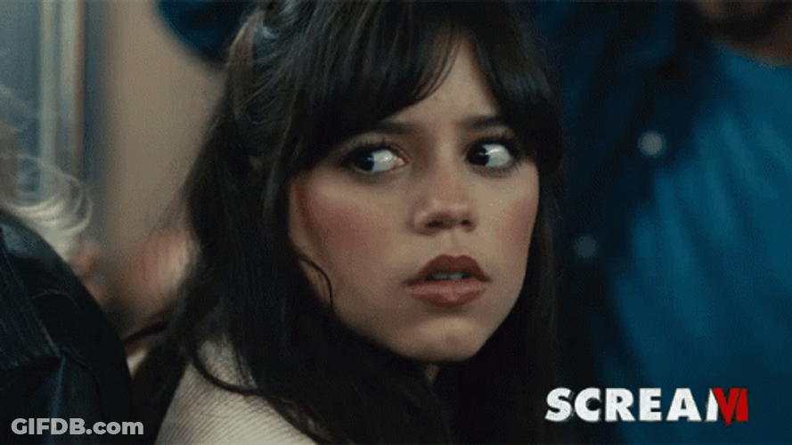 Scream 6 Scary Jenna Ortega GIF