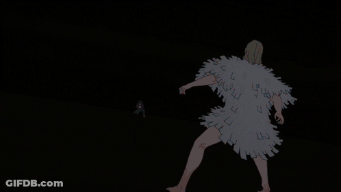 Scream Character Running Down Road Holding Wine GIF