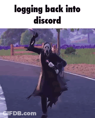 Scream Character Running With Wine Bottle GIF