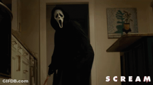 Scream Ghost Holding Knife GIF
