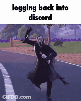 Scream Mask Man Holding Woman Logging Into Discord GIF