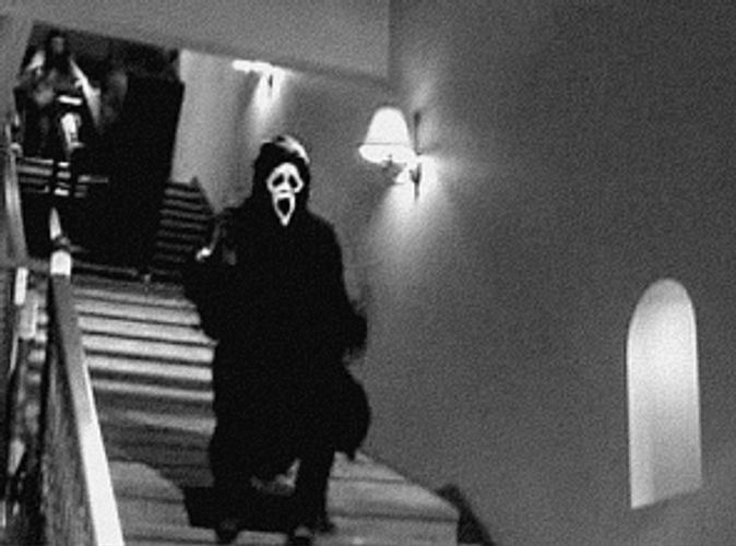 Scream Piano Chasing Ghost Face GIF
