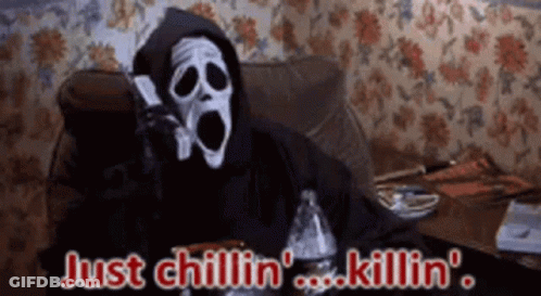 Scream Talking On Phone On Couch GIF
