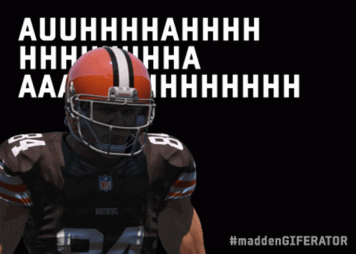 Screaming And Thundering Madden Character GIF