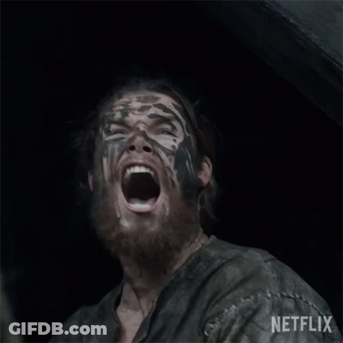Screaming Bearded Man Netflix GIF