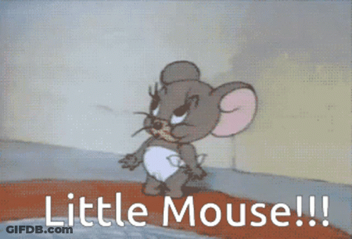 Screaming Cartoon Mouse With Little Mouse GIF