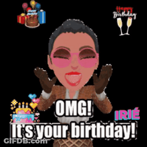 Screaming Cool Girl Avatar Its Your Birthday GIF
