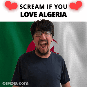 Screaming Man Saying Scream If You Love Algeria GIF