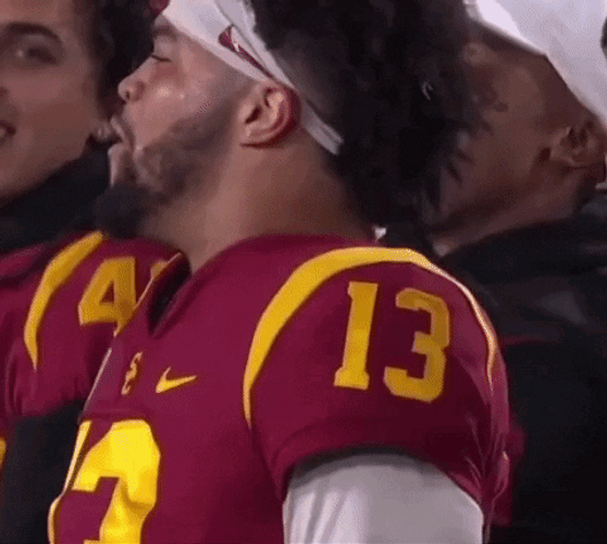 Screaming Mason Cobb Trojans GIF
