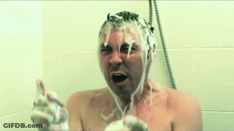 Screaming My Eyes Covered With Soap GIF