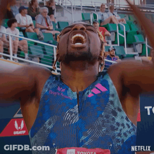 Screaming Noah Noah Lyles GIF