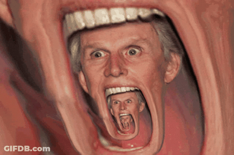 Screaming Old Guy Ahhhh Loop GIF