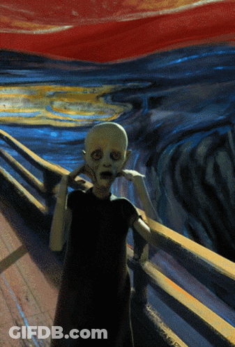 Screaming Person Covering Mouth GIF