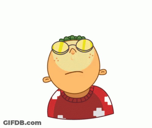 Screaming Person With Glasses And Lightning Bolt Behind GIF