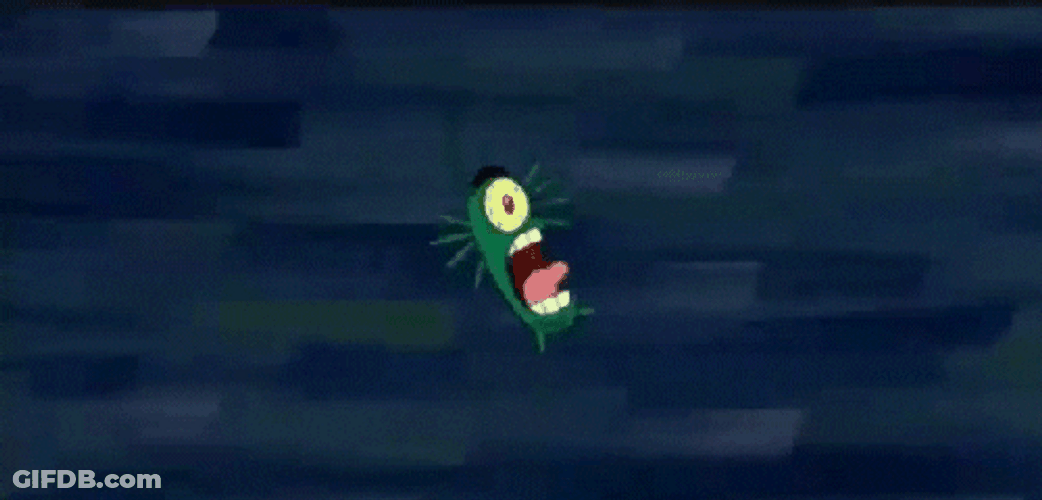 Screaming Plankton In The Air GIF