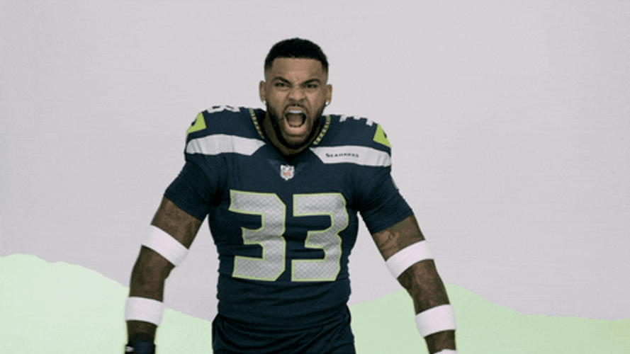 Screaming Russell Wilson GIF