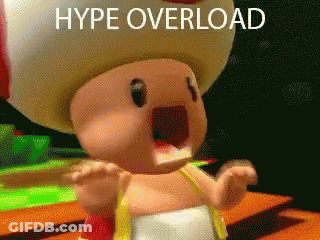 Screaming Toad With Hype Overload GIF