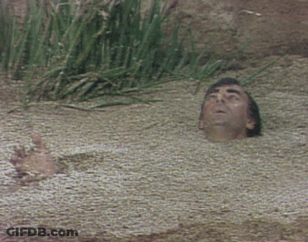 Screaming While Sinking On A Quicksand GIF