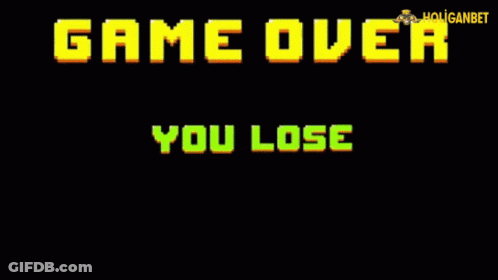 Screen Saying Game Over You Lose GIF