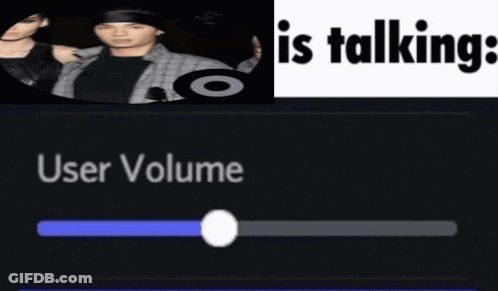 Screen Showing User Volume Talking GIF