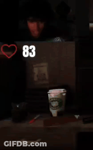 Screen With Heart And 83 GIF