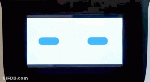 Screen With Two Blue Circles Like Face GIF