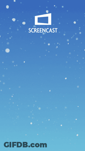 Screencast Logo Above Blue Background GIF