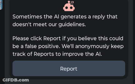 Screenshot Message Al Reply Doesn't Meet Guidelines GIF