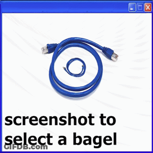 Screenshot Of Bagel With Text Screenshot To Select A Bagel GIF