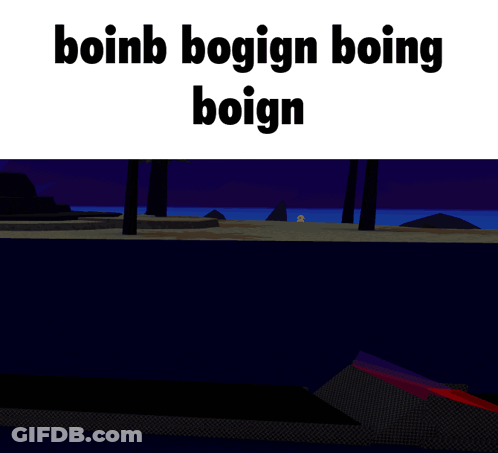 Screenshot Of Video Game Saying Boinb Bogign Boing Boign GIF