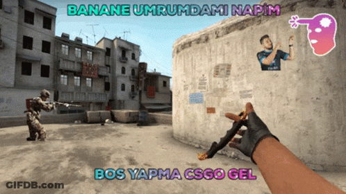 Screenshot Of Video Game Saying Bos Yapma Csgo Gel GIF