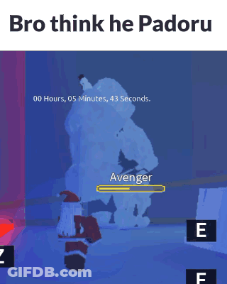 Screenshot Of Video Game Saying Bro Think He Padoru GIF
