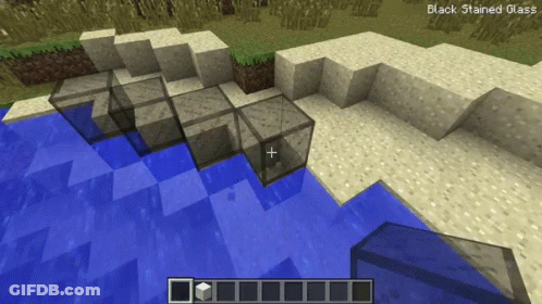 Screenshot Of Video Game Shows Black Stained Glass GIF