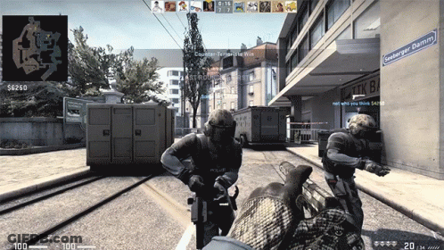 Screenshot Of Video Game Shows Soldiers In City GIF