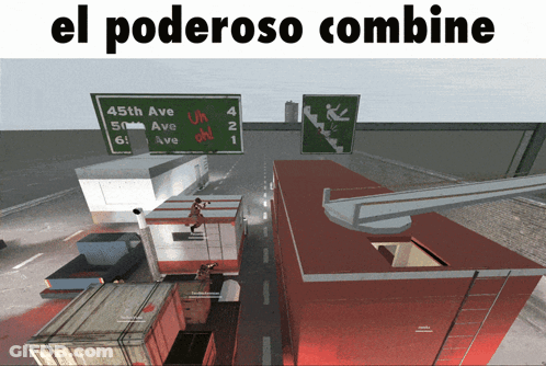Screenshot Of Video Game With Text El Poderoso Combine GIF