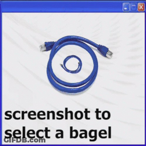 Screenshot Selecting Bagel With CD On Screen GIF